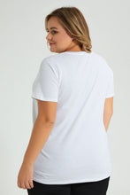 تنزيل الصورة على معرض الصور، Redtag-White-Sequin-T-Shirt-Colour:White,-Filter:Plus-Size,-LDP-T-Shirts,-New-In,-New-In-LDP,-Non-Sale,-S22B,-Section:Women,-TBL-Women's-