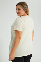 تنزيل الصورة على معرض الصور، Redtag-Beige-Sequin-T-Shirt-Colour:Beige,-Filter:Plus-Size,-LDP-T-Shirts,-New-In,-New-In-LDP,-Non-Sale,-S22B,-Section:Women,-TBL-Women's-
