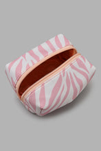 Load image into Gallery viewer, Redtag-Pink-And-White-Stripe-Cosmetic-Pouches-Category:Cosmetics,-Colour:Pink,-Filter:Women's-Accessories,-New-In,-New-In-Women-ACC,-Non-Sale,-S22C,-Section:Women,-Women-Cosmetics-Women-