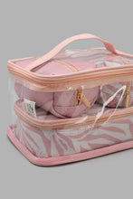 Load image into Gallery viewer, Redtag-Pink-And-White-Stripe-Cosmetic-Pouches-Category:Cosmetics,-Colour:Pink,-Filter:Women's-Accessories,-New-In,-New-In-Women-ACC,-Non-Sale,-S22C,-Section:Women,-Women-Cosmetics-Women-