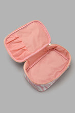 Load image into Gallery viewer, Redtag-Pink-And-White-Stripe-Cosmetic-Pouches-Category:Cosmetics,-Colour:Pink,-Filter:Women's-Accessories,-New-In,-New-In-Women-ACC,-Non-Sale,-S22C,-Section:Women,-Women-Cosmetics-Women-