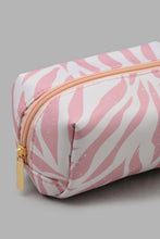 Load image into Gallery viewer, Redtag-Pink-And-White-Stripe-Cosmetic-Pouches-Category:Cosmetics,-Colour:Pink,-Filter:Women's-Accessories,-New-In,-New-In-Women-ACC,-Non-Sale,-S22C,-Section:Women,-Women-Cosmetics-Women-