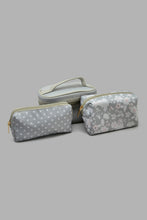 Load image into Gallery viewer, Redtag-Grey-And-White-Polka-Printed-Cosmetic-Pouches-Category:Cosmetics,-Colour:Multicolour,-Filter:Women's-Accessories,-New-In,-New-In-Women-ACC,-Non-Sale,-S22C,-Section:Women,-Women-Cosmetics-Women-