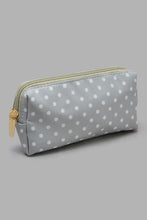 Load image into Gallery viewer, Redtag-Grey-And-White-Polka-Printed-Cosmetic-Pouches-Category:Cosmetics,-Colour:Multicolour,-Filter:Women's-Accessories,-New-In,-New-In-Women-ACC,-Non-Sale,-S22C,-Section:Women,-Women-Cosmetics-Women-