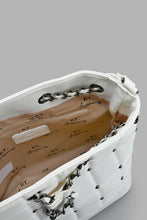 Load image into Gallery viewer, Redtag-White-Quilted-Embellished-Bucket-Bag-Slouch-Bags-Women-