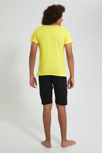 تنزيل الصورة على معرض الصور، Redtag-Yellow-Endanger-Tiger-Night-Suit-Pyjama-Sets-Senior-Boys-9 to 14 Years
