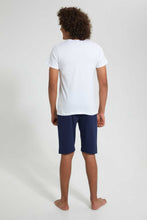 تنزيل الصورة على معرض الصور، Redtag-White-Game-Over-Night-Suit-Pyjama-Sets-Senior-Boys-9 to 14 Years
