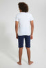 Redtag-White-Game-Over-Night-Suit-Pyjama-Sets-Senior-Boys-9 to 14 Years