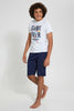 Redtag-White-Game-Over-Night-Suit-Pyjama-Sets-Senior-Boys-9 to 14 Years