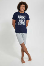 تنزيل الصورة على معرض الصور، Redtag-Navy-Ready-For-Next-Level-Night-Suit-Pyjama-Sets-Senior-Boys-9 to 14 Years
