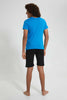 Redtag-Blue-Surfers-Night-Suit-Pyjama-Sets-Senior-Boys-9 to 14 Years
