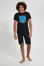 تنزيل الصورة على معرض الصور، Redtag-Black-Born-To-Skate-Night-Suit-Pyjama-Sets-Senior-Boys-9 to 14 Years
