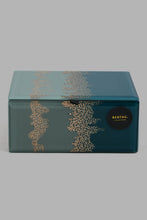 تنزيل الصورة على معرض الصور، Redtag-Teal-Jubilant-Pattern-Glass-Box-Category:Fashion-Box,-Colour:Teal,-Filter:Home-Decor,-HMW-HOM-Dea-Decorative-Accessories,-JUBLIANT,-New-In,-New-In-HMW-HOM,-Non-Sale,-S22B,-Section:Homewares-Home-Decor-