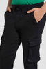 Redtag-Black-Cargo-Knit-Denim-Knit-Denim-Senior-Boys-9 to 14 Years