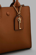 Load image into Gallery viewer, Redtag-Tan-Day-Bag-With-Key-Chain-Category:Bags,-Colour:Tan,-Filter:Women's-Accessories,-New-In,-New-In-Women-ACC,-Non-Sale,-S22B,-Section:Women,-Women-Bags-Women-
