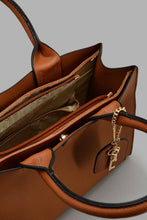 Load image into Gallery viewer, Redtag-Tan-Day-Bag-With-Key-Chain-Category:Bags,-Colour:Tan,-Filter:Women's-Accessories,-New-In,-New-In-Women-ACC,-Non-Sale,-S22B,-Section:Women,-Women-Bags-Women-