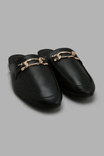 Load image into Gallery viewer, Redtag-Black-Closed-Toe-Mule-With-Chain-Trim-Mules-Women's-