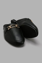 Load image into Gallery viewer, Redtag-Black-Closed-Toe-Mule-With-Chain-Trim-Mules-Women's-