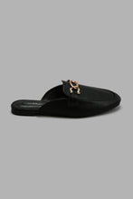 Load image into Gallery viewer, Redtag-Black-Closed-Toe-Mule-With-Chain-Trim-Mules-Women's-