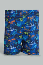 تنزيل الصورة على معرض الصور، Redtag-Navy-Print-Swimtrunk-Swim-Shorts-Boys-2 to 8 Years