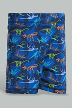 تنزيل الصورة على معرض الصور، Redtag-Navy-Print-Swimtrunk-Swim-Shorts-Boys-2 to 8 Years