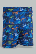 تنزيل الصورة على معرض الصور، Redtag-Navy-Print-Swimtrunk-Swim-Shorts-Boys-2 to 8 Years