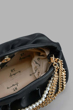 Load image into Gallery viewer, Redtag-Black-Chain-Embelished-Cross-Body-Bag-Cross-Body-Bags-Women-
