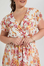 تنزيل الصورة على معرض الصور، Redtag-Multicolour-Floral-High-Low-Dress-Dresses-Women's-