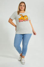 تنزيل الصورة على معرض الصور، Redtag-Grey-Melange-Garfield-Character-T-Shirt-Colour:Grey,-Filter:Plus-Size,-LDP-T-Shirts,-New-In,-New-In-LDP,-Non-Sale,-S22B,-Section:Women,-TBL-Women's-
