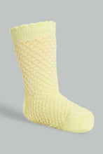 Load image into Gallery viewer, Redtag-Multi-Coloured-Jacquard-4Pcs-Pack-Socks-Ankle-Length-Infant-Girls-3 to 24 Months