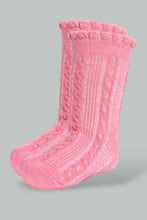 Load image into Gallery viewer, Redtag-Multi-Coloured-Jacquard-4Pcs-Pack-Socks-Ankle-Length-Infant-Girls-3 to 24 Months