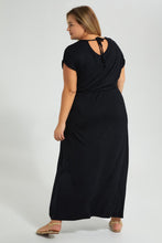 Load image into Gallery viewer, Redtag-Black-Plain-Maxi-Dress-Colour:Black,-Filter:Plus-Size,-LDP-Blouses,-New-In,-New-In-LDP,-Non-Sale,-S22B,-Section:Women-Women's-