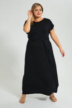 Load image into Gallery viewer, Redtag-Black-Plain-Maxi-Dress-Colour:Black,-Filter:Plus-Size,-LDP-Blouses,-New-In,-New-In-LDP,-Non-Sale,-S22B,-Section:Women-Women's-