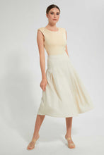 Load image into Gallery viewer, Redtag-Cream-Flared-Skirts-Skirts-Women's-