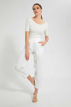 تنزيل الصورة على معرض الصور، Redtag-White-Straight-Fit-Trouser-Trousers-Women's-