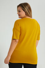 Load image into Gallery viewer, Redtag-Yellow-Allover-Studs-T-Shirt-Colour:Yellow,-Filter:Plus-Size,-LDP-T-Shirts,-New-In,-New-In-LDP,-Non-Sale,-S22B,-Section:Women-Women's-