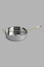 Load image into Gallery viewer, Redtag-Silver-Hammered-Bowl-With-Gold-Brass-Handles-With-Wooden-Base-Category:Bowls,-Colour:Silver,-Filter:Home-Dining,-HMW-DIN-Sew-Serveware,-New-In,-New-In-HMW-DIN,-Non-Sale,-PERIGOLD,-S22C,-Section:Homewares-Home-Dining-