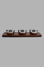 Load image into Gallery viewer, Redtag-Silver-Hammered-Bowl-Set-With-Wooden-Base-Category:Bowls,-Colour:Silver,-Filter:Home-Dining,-HMW-DIN-Sew-Serveware,-New-In,-New-In-HMW-DIN,-Non-Sale,-PERIGOLD,-S22C,-Section:Homewares-Home-Dining-
