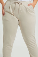 Load image into Gallery viewer, Redtag-Beige-Tapered-Leg-Turn-Up-Trouser-Colour:Beige,-Filter:Plus-Size,-LDP-Trousers,-New-In,-New-In-LDP,-Non-Sale,-S22B,-Section:Women-Women's-