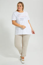 Load image into Gallery viewer, Redtag-Beige-Tapered-Leg-Turn-Up-Trouser-Colour:Beige,-Filter:Plus-Size,-LDP-Trousers,-New-In,-New-In-LDP,-Non-Sale,-S22B,-Section:Women-Women's-