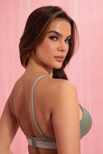 Load image into Gallery viewer, Redtag-Pale-Green-Sage-Plain-Plunge-Padded-Bra-Plunge-Bras-Women's-