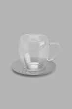 تنزيل الصورة على معرض الصور، Redtag-Clear-Cup-And-Saucer-Category:Cups-&-Mugs,-Colour:White,-Filter:Home-Dining,-HMW-DIN-Crc-Crockery,-New-In,-New-In-HMW-DIN,-Non-Sale,-S22B,-Section:Homewares-Home-Dining-