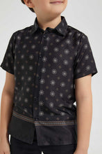 تنزيل الصورة على معرض الصور، Redtag-Black-SaT-Shirtn-Short-Sleeve-Shirt-Casual-Shirts-Boys-2 to 8 Years