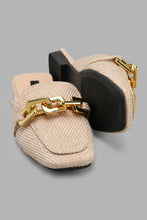 تنزيل الصورة على معرض الصور، Redtag-Gold-Closed-Toe-Mule-With-Chain-Trim-Mules-Women's-