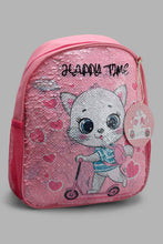 Load image into Gallery viewer, Redtag-Multicolour-Character-Embellished-Sequins-Backpack-Backpacks-Girls-