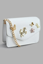 Load image into Gallery viewer, Redtag-White-Embellished-Cross-Body-Bag-Cross-Body-Bags-Girls-