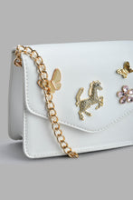 Load image into Gallery viewer, Redtag-White-Embellished-Cross-Body-Bag-Cross-Body-Bags-Girls-