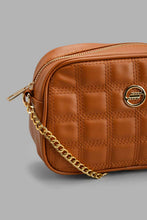 Load image into Gallery viewer, Redtag-Tan-Embossed-Cross-Body--Bag-Cross-Body-Bags-Girls-