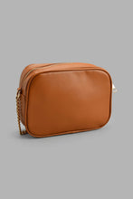 Load image into Gallery viewer, Redtag-Tan-Embossed-Cross-Body--Bag-Cross-Body-Bags-Girls-