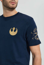 تنزيل الصورة على معرض الصور، Redtag-Navy-Starwar-Crew-Neck-T-Shirt-Colour:Navy,-Filter:Men's-Clothing,-Men-T-Shirts,-New-In,-New-In-Men,-Non-Sale,-S22B,-Section:Men-Men's-